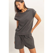 Load image into Gallery viewer, Crew &amp; Shorts Set BLK - South Main Boutique
