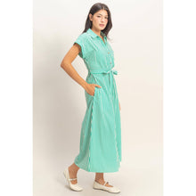 Load image into Gallery viewer, Striped Poplin GREEN
